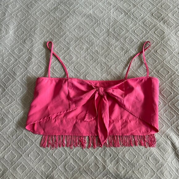 Altar'd State Pink Shania Fringe Top - Picture 3 of 3